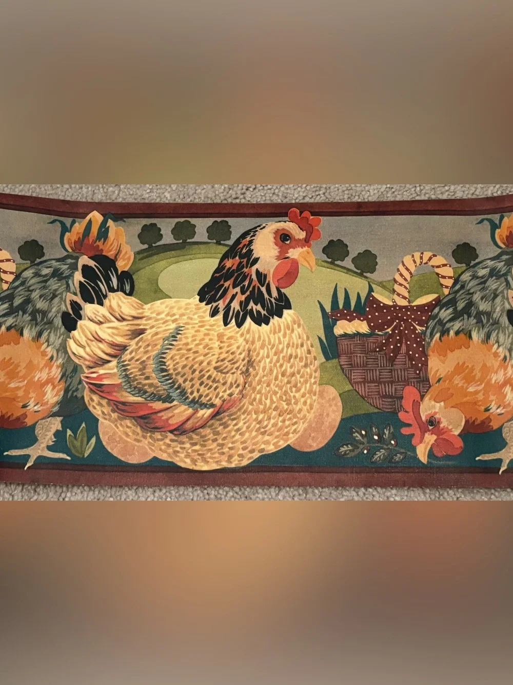 Country Themed Hen Farmhouse Chicken Wall Border Wall Paper